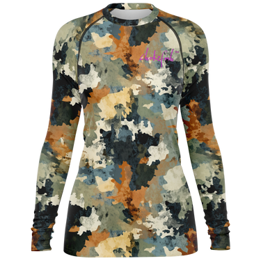 Chokefish™ Long Sleeve Rashguard Acid-Wash Woman's Shirt-011